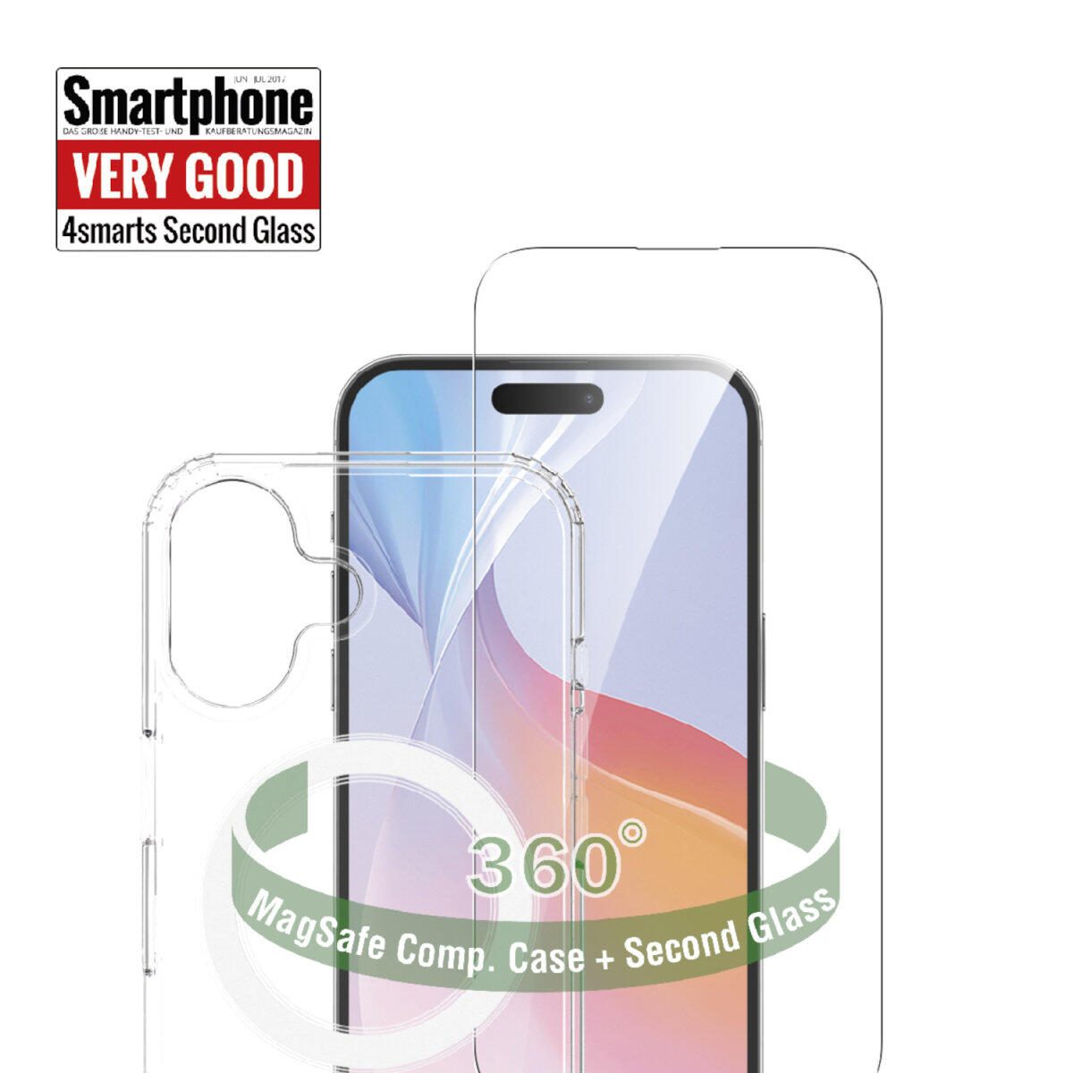 4smarts 360° Premium Protection Set für Apple iPhone 16 MagSafe-kompatibel 4smarts 360° Premium Protection Set für Apple iPhone 16 MagSafe-kompatibel